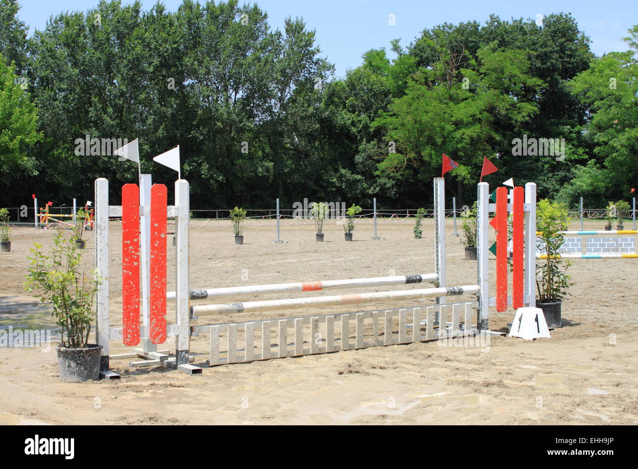 Equitation obstacle Stock Photo