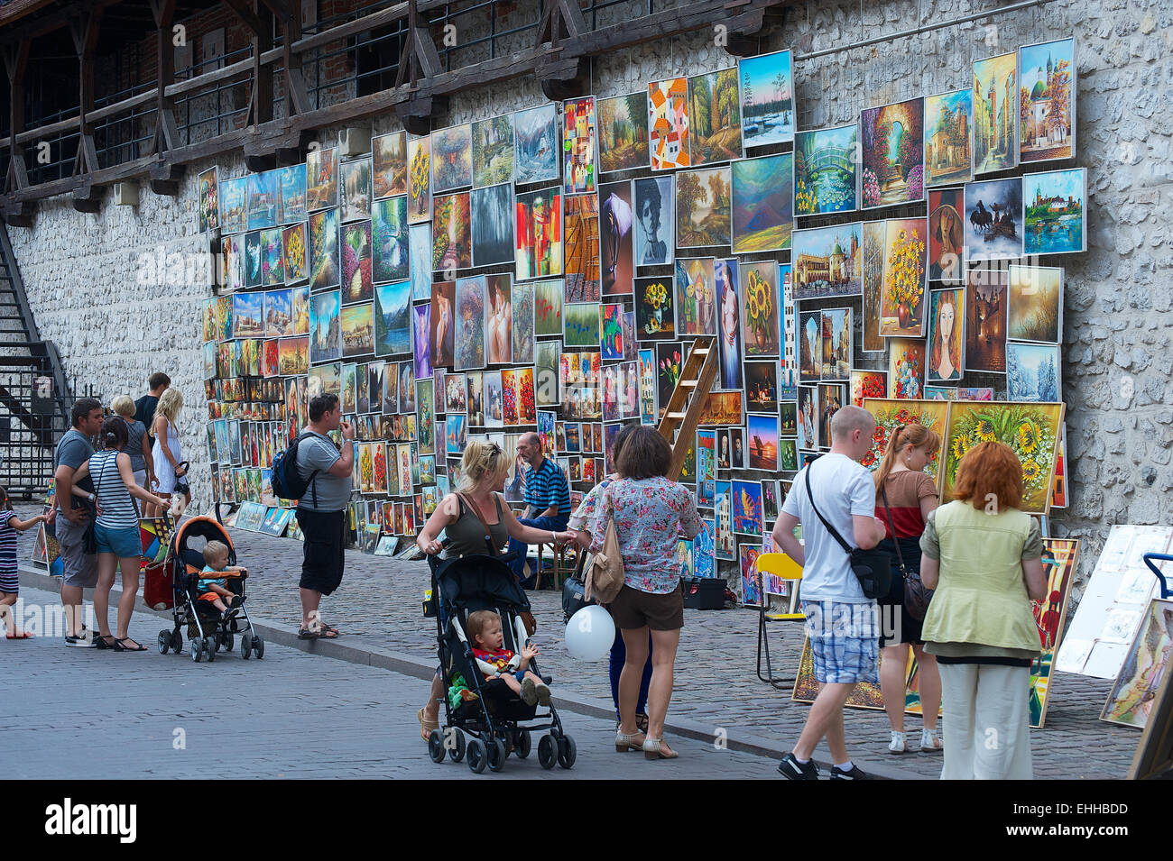 Krakow Art-Market Stock Photo
