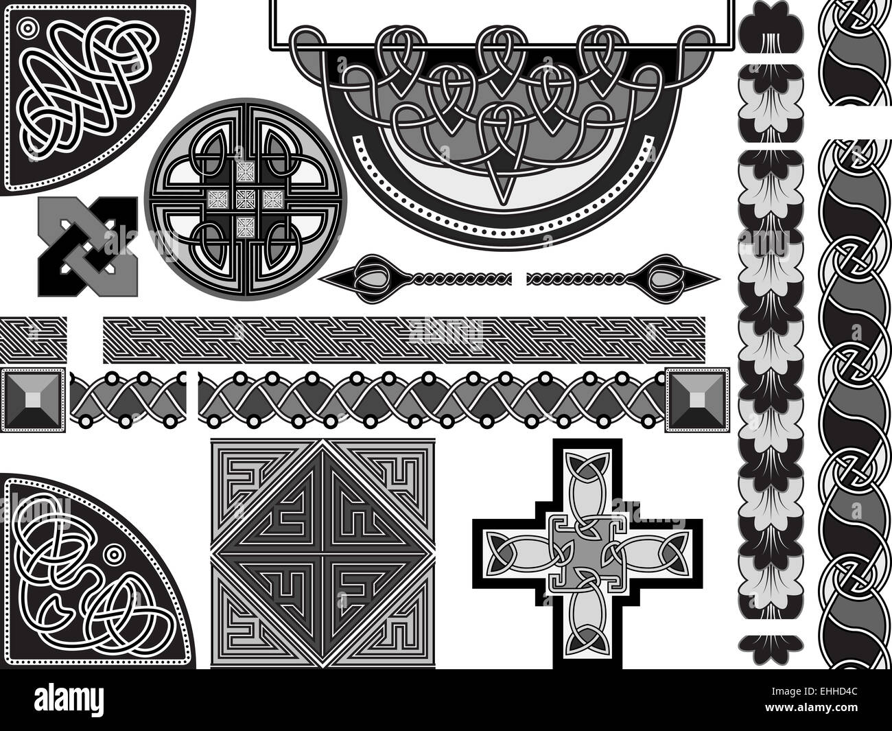 elements of design in celtic Stock Photo