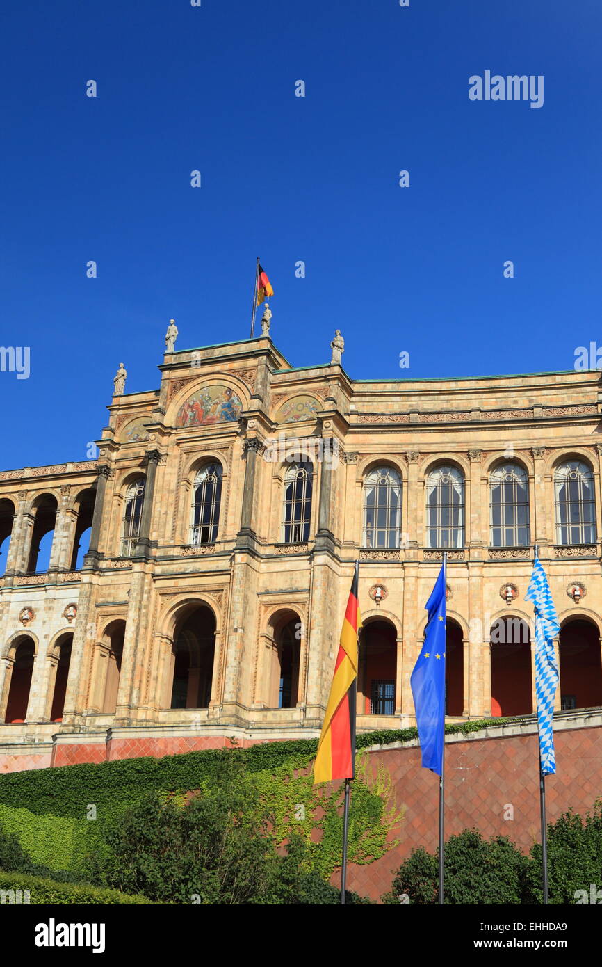 Detail Maximilianeum - Bavarian Parliament Stock Photo