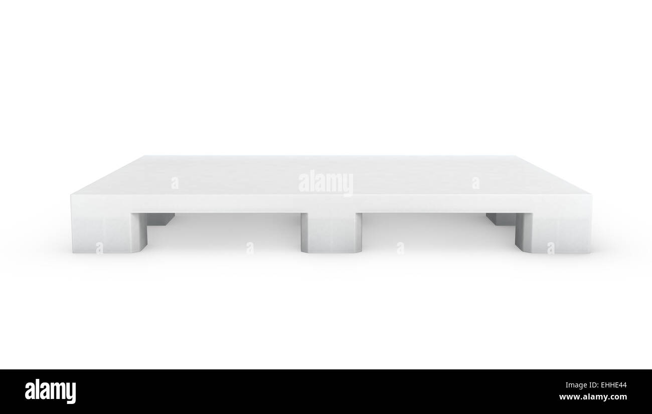 White plastic pallet, side view Stock Photo Alamy