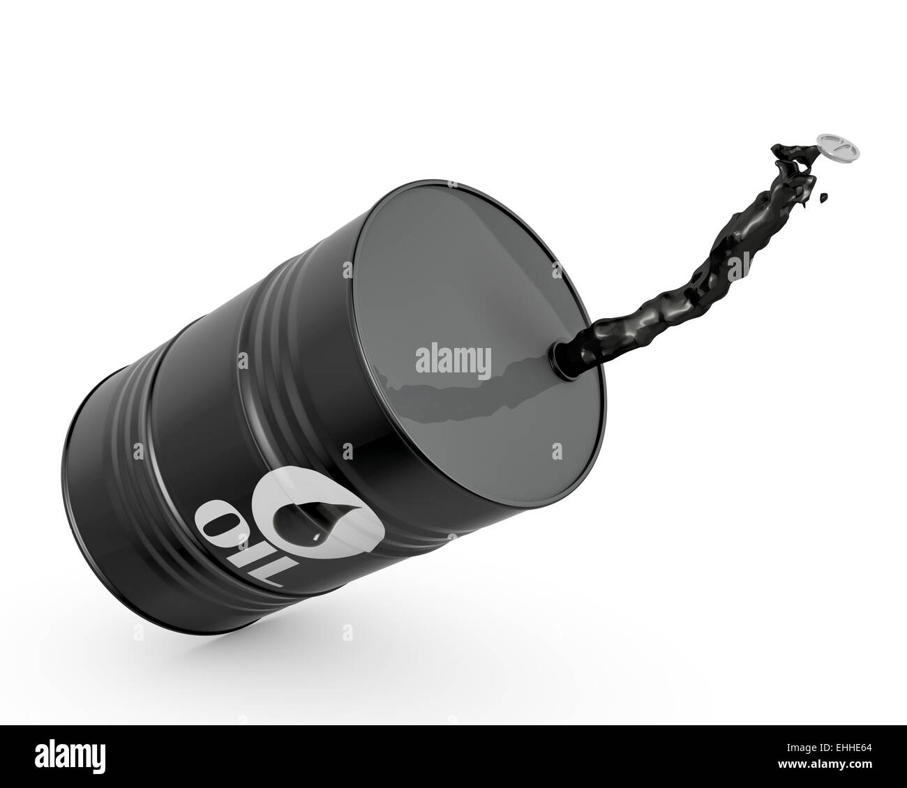Falling barrel of oil Stock Photo Alamy