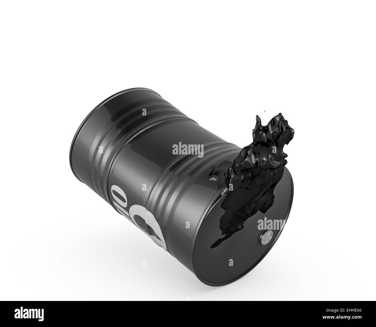 Falling damaged barrel of oil Stock Photo - Alamy