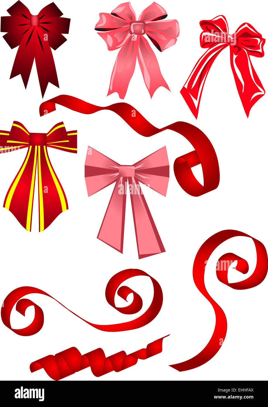Set Of Bows And Ribbons Stock Photo Alamy Set Of Bows And Ribbons EHHFAX