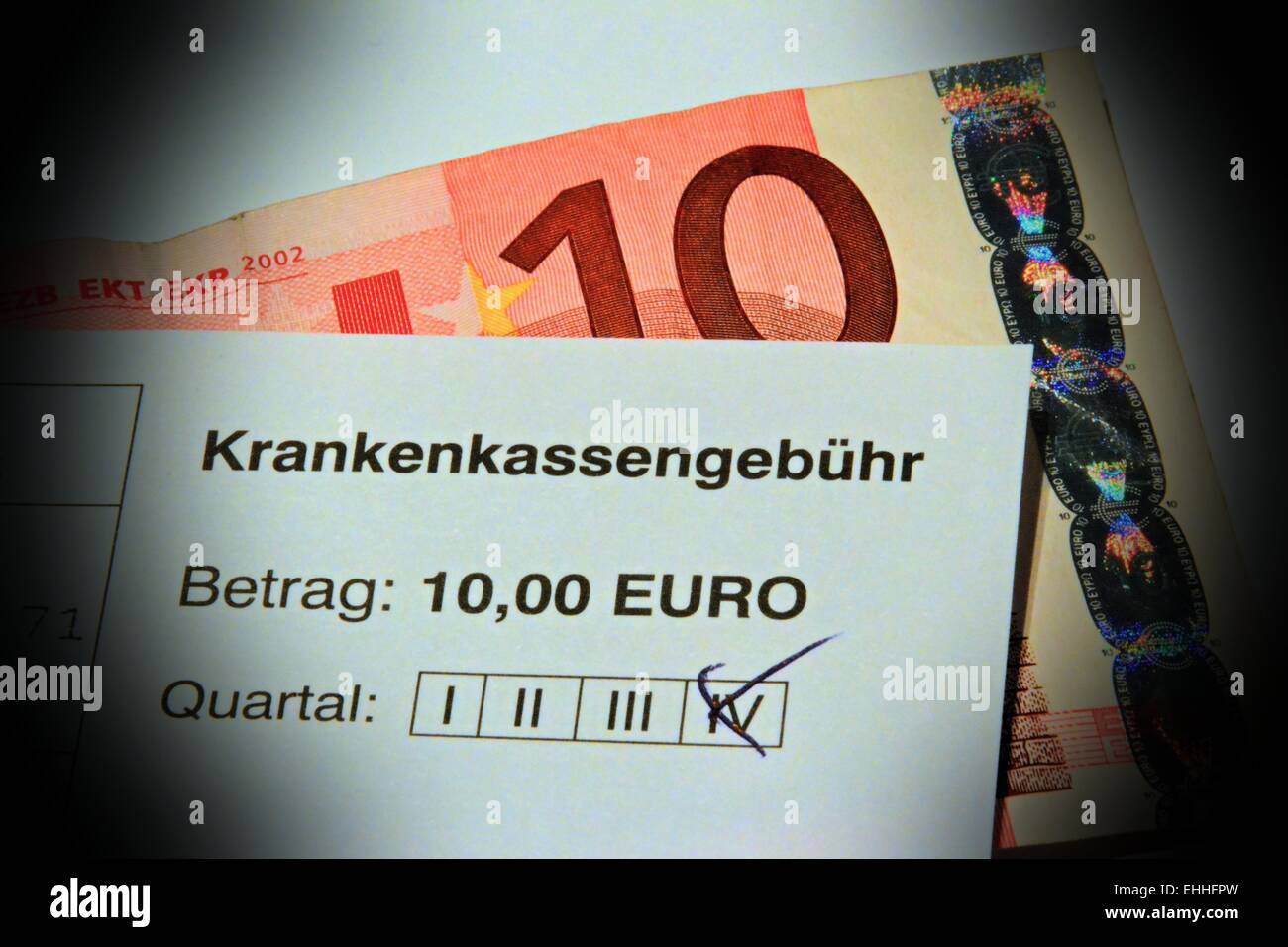 Health insurance fee Stock Photo