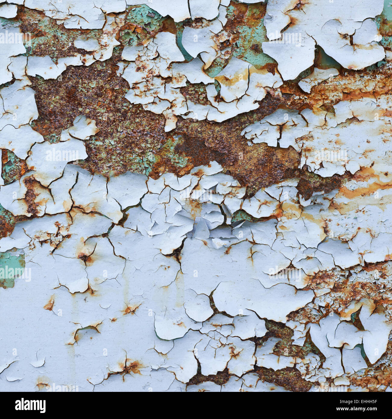 Blue paint flakes falling off Stock Photo Alamy