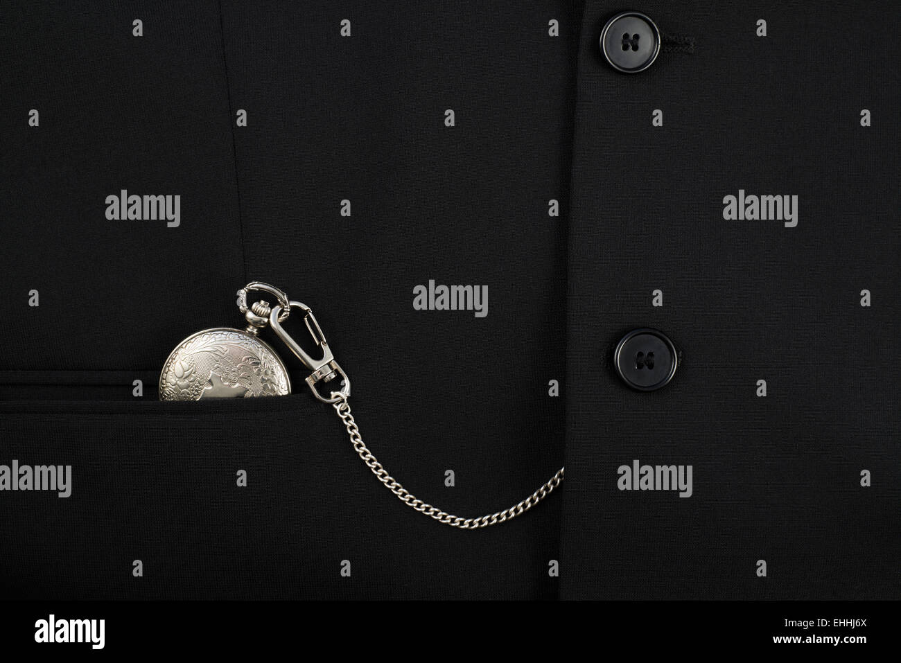 Pocket watch in a business suit Stock Photo Alamy