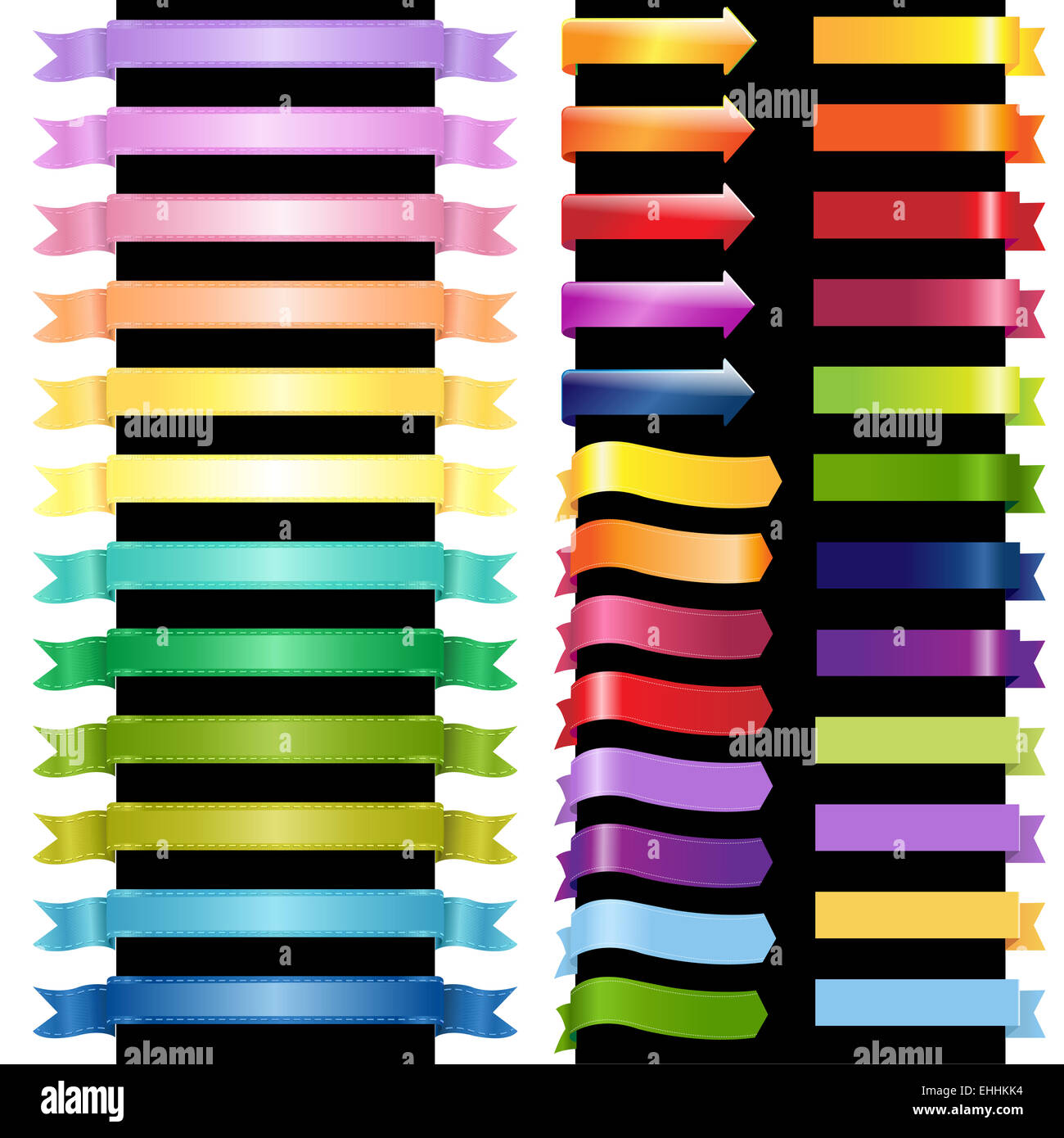 Color Web Ribbons And Arrows Stock Photo - Alamy