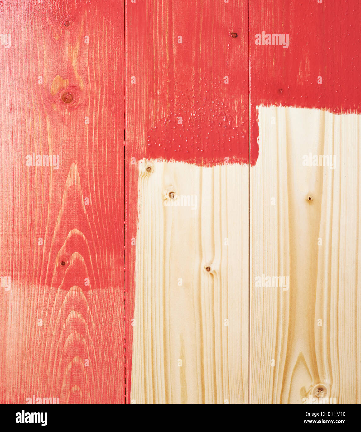 Half painted wooden boards Stock Photo Alamy