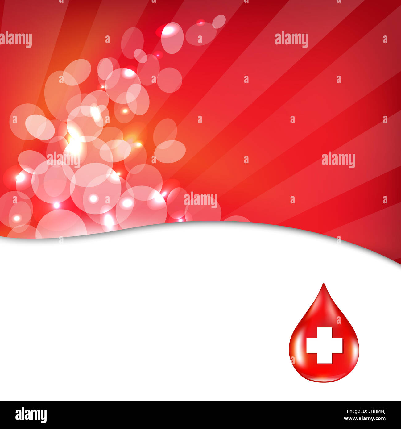 Red Background With Red Drop Blood Stock Photo