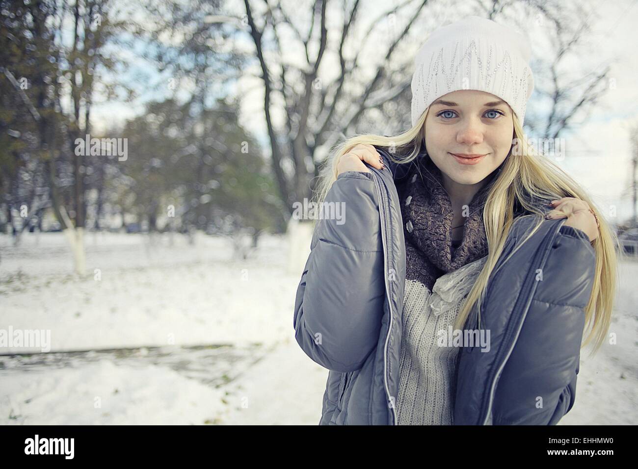 Beautiful young blonde teen Stock Photo - Alamy
