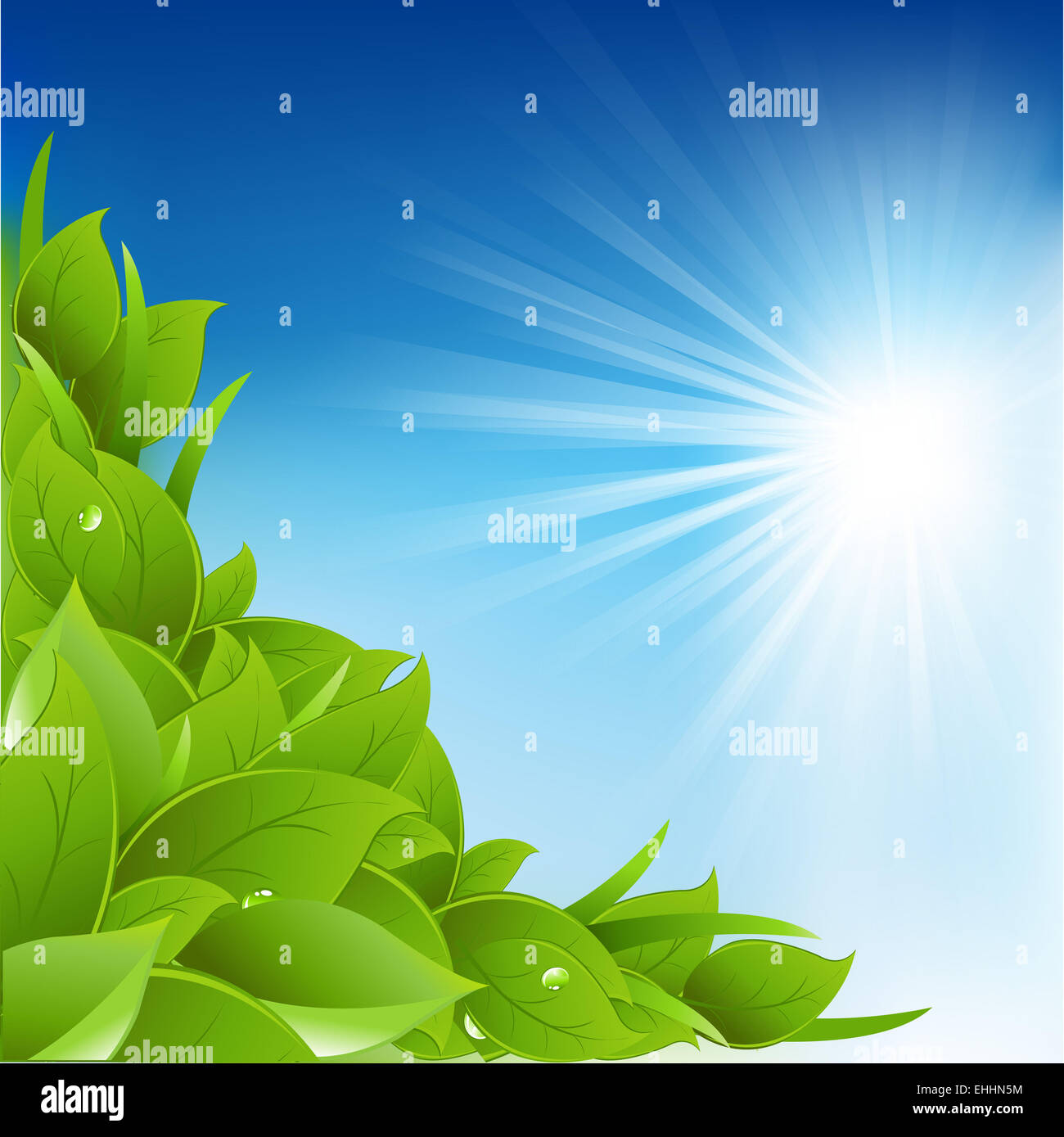 Nature Background With Leafs Stock Photo - Alamy
