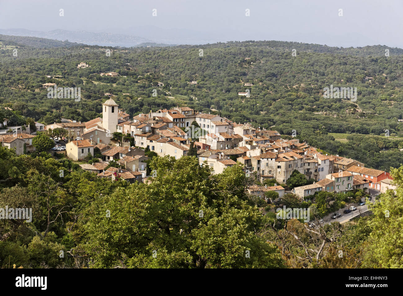 Ramatuelle, Panororama, Cote d'Azur, Provence Stock Photo