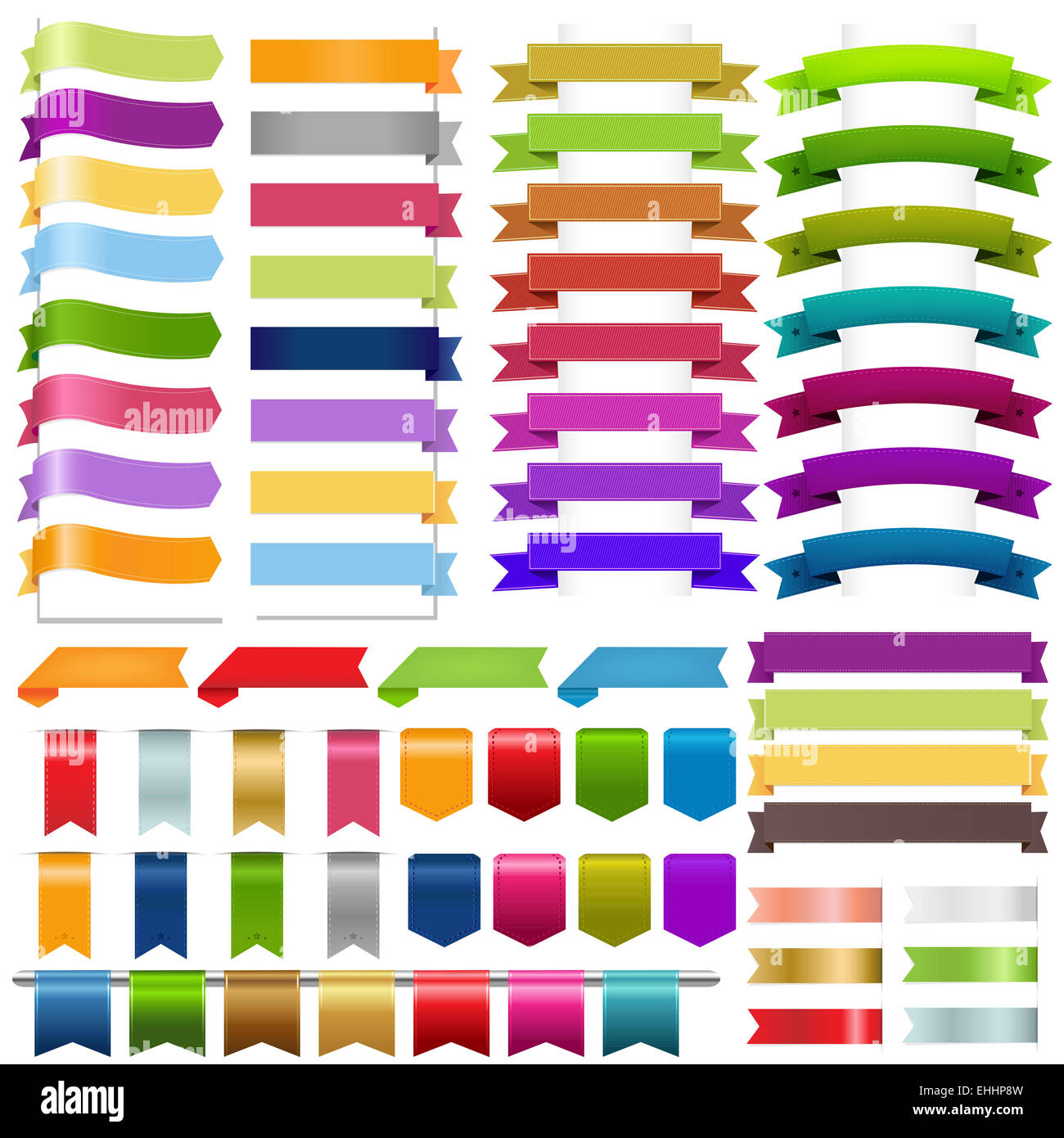 Ribbons Big Set Stock Photo - Alamy
