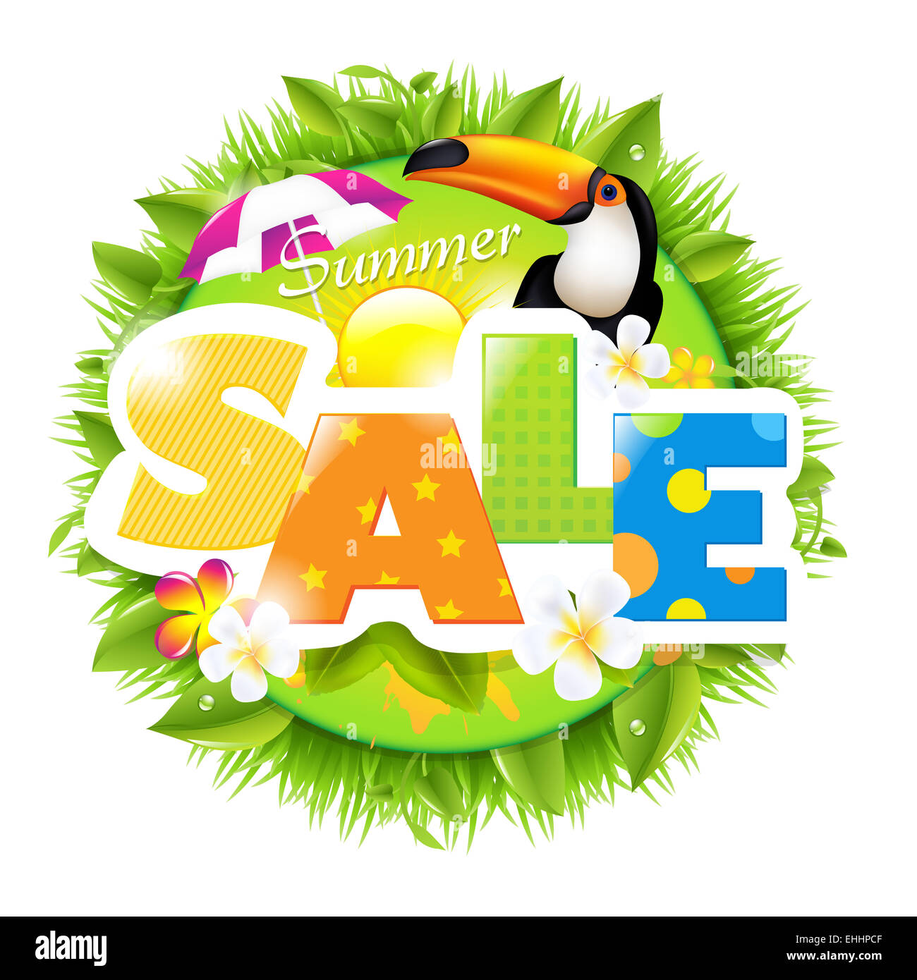 Summer Sale Template Stock Photo