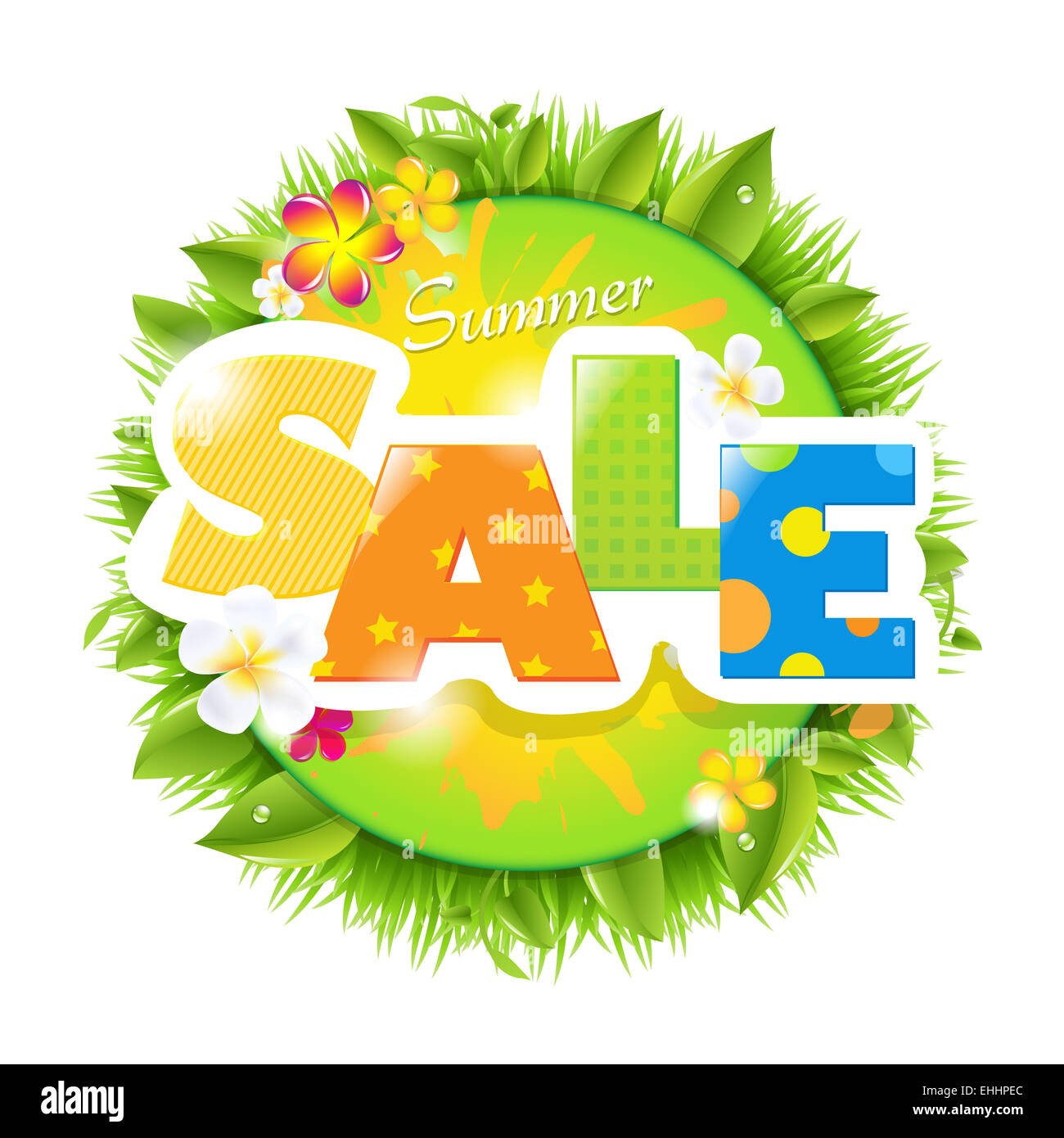 Summer Sale Design Template Stock Photo