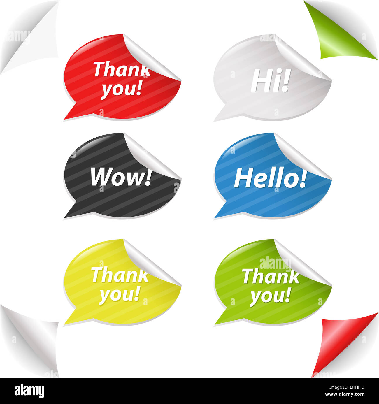 Sticker For Text And Page Corner Stock Photo Alamy