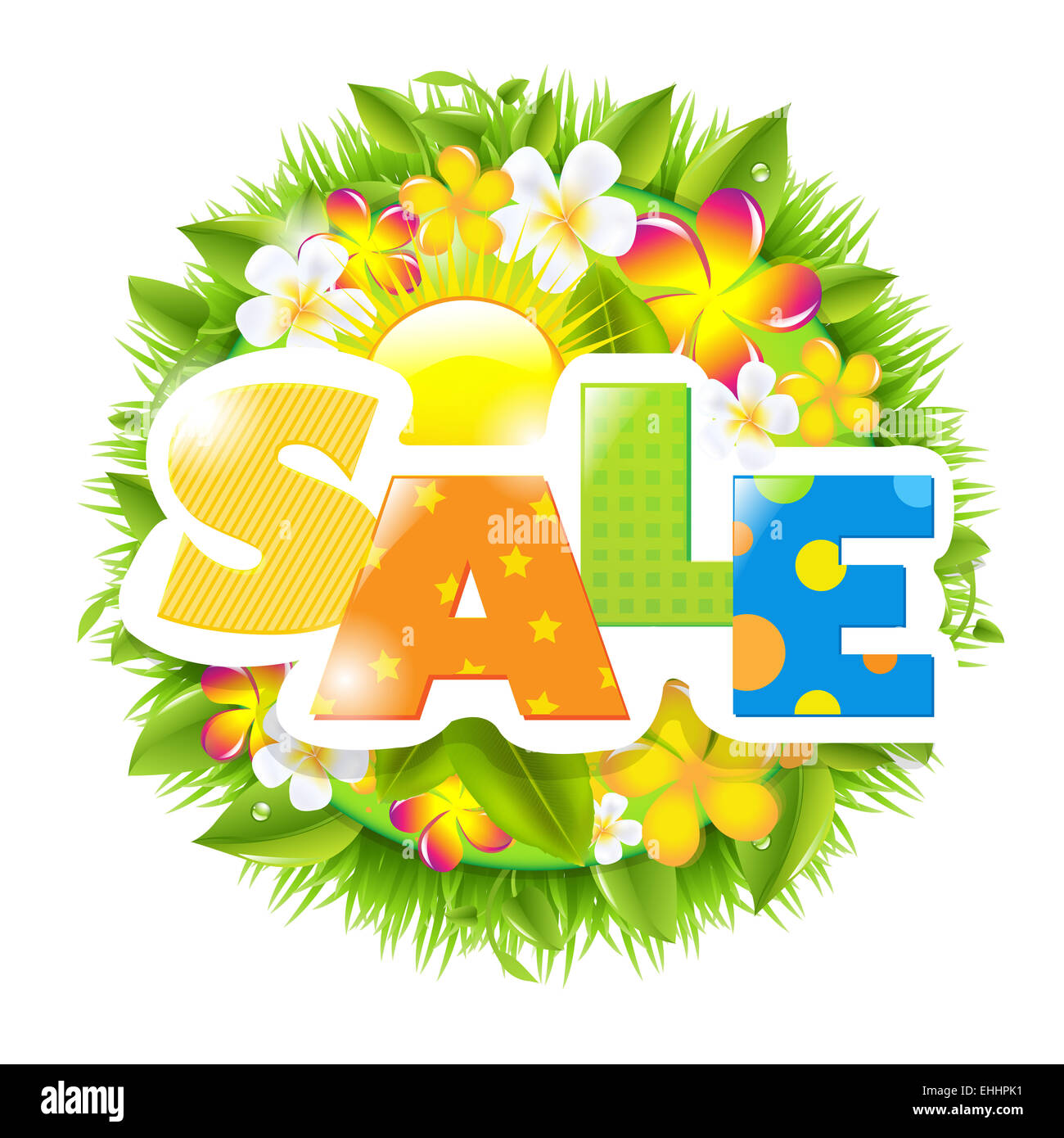 Summer And Spring Sale Template Stock Photo