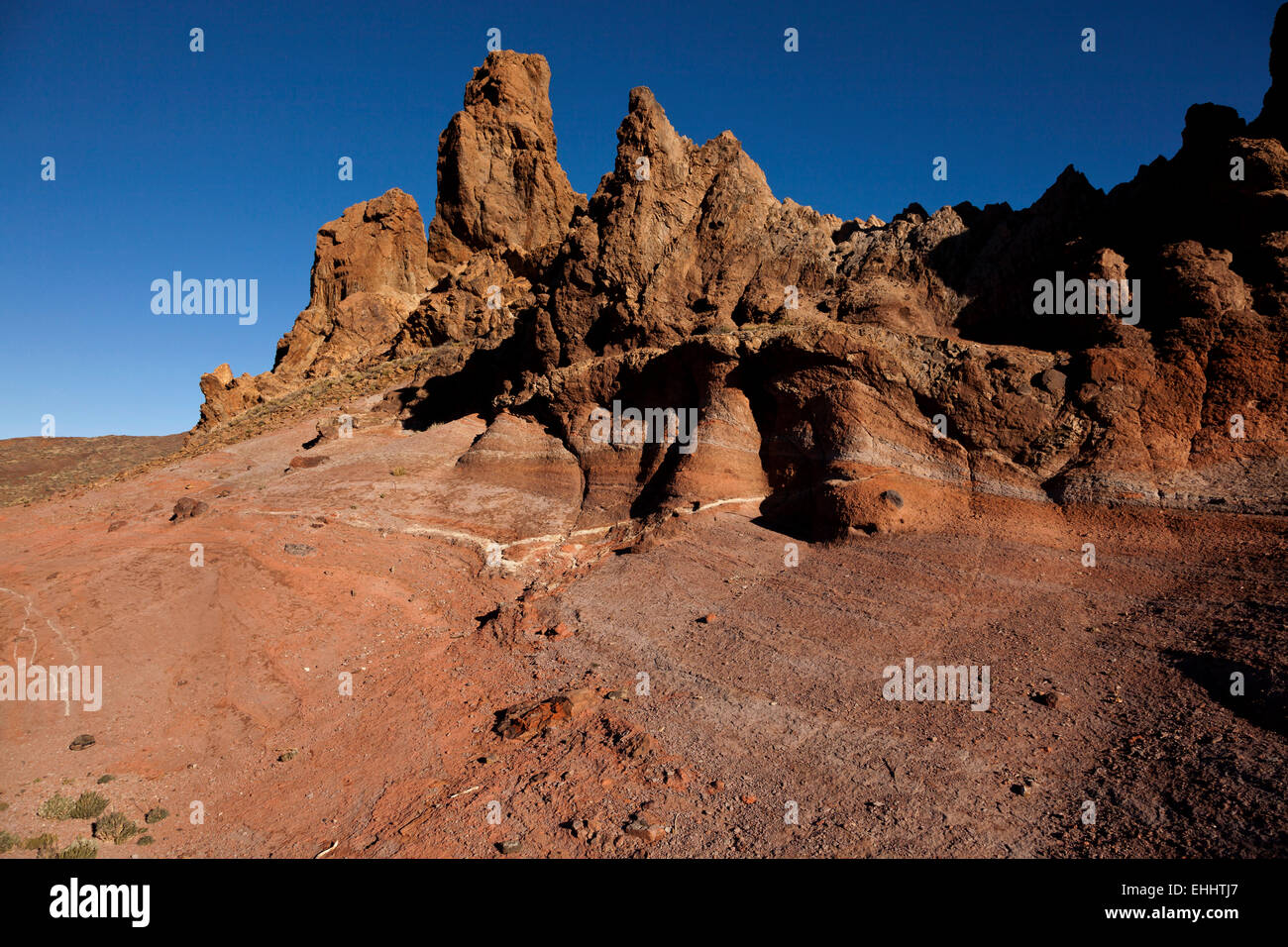 rock formation at Teide National Park, Tenerife, Canary Islands, Spain, Europe Stock Photo