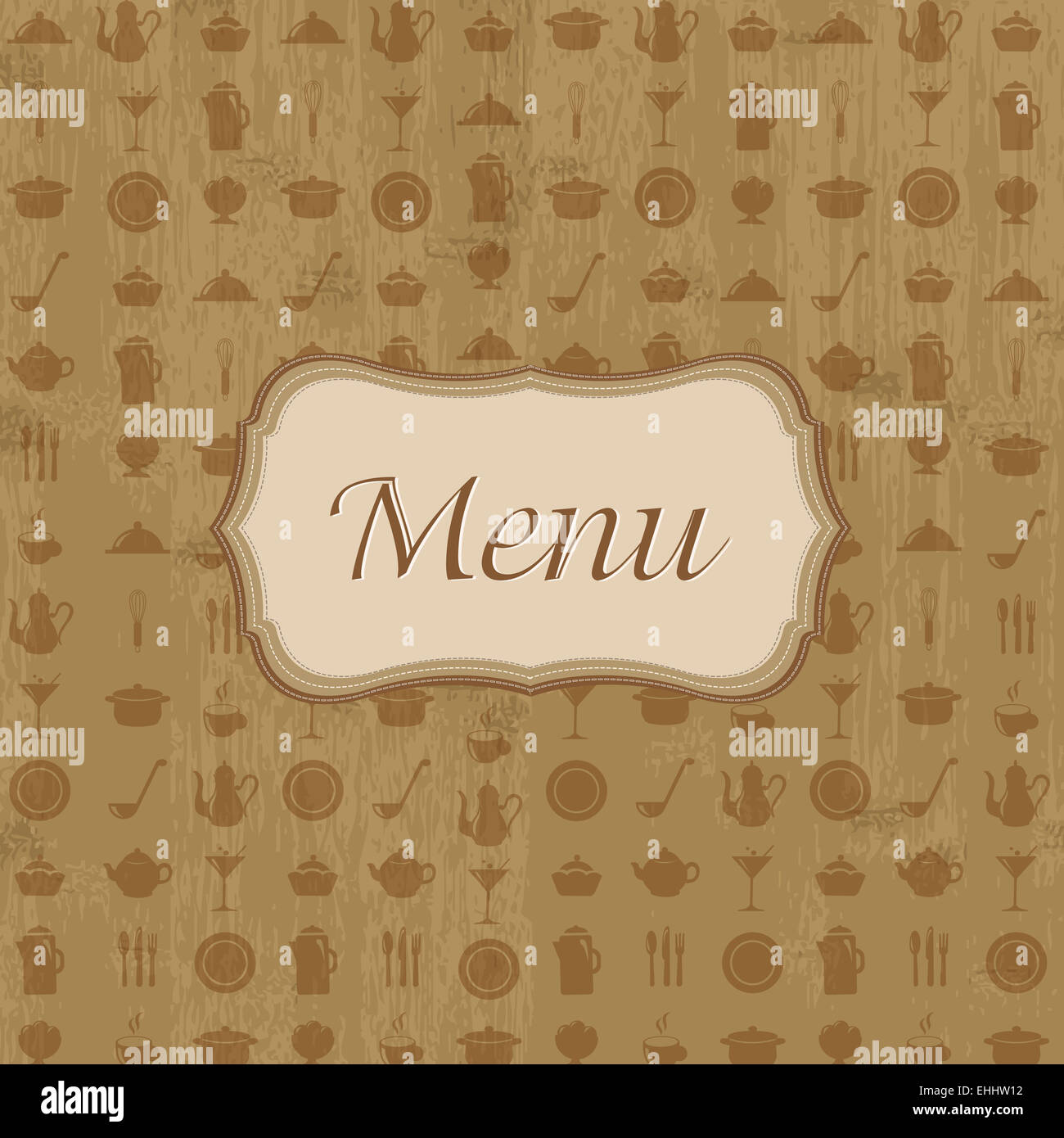 Wood Background With Menu Stock Photo Alamy