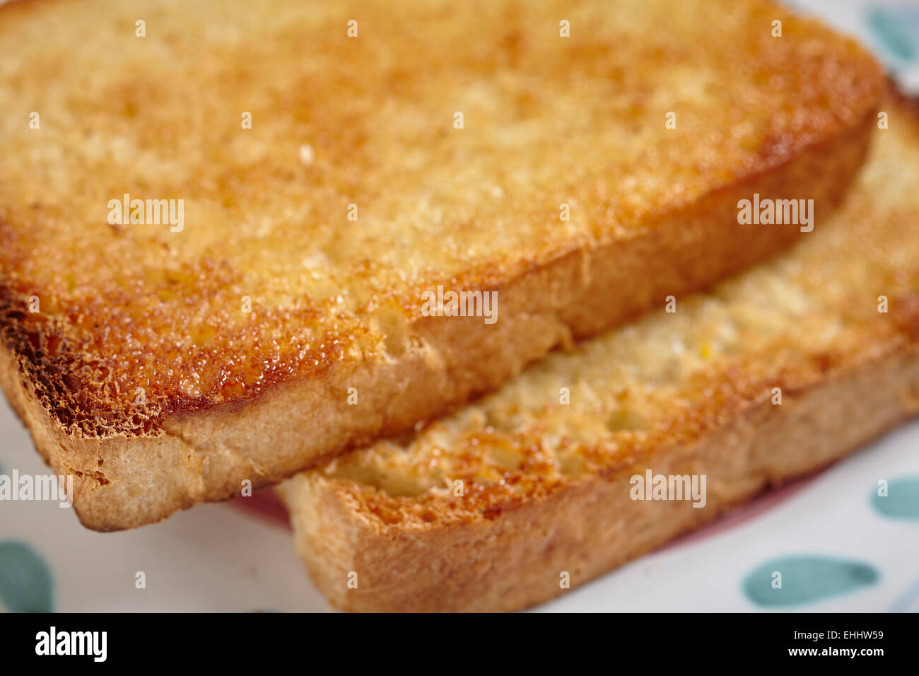 Buttered toast made from saltrising bread, an artisan loaf from