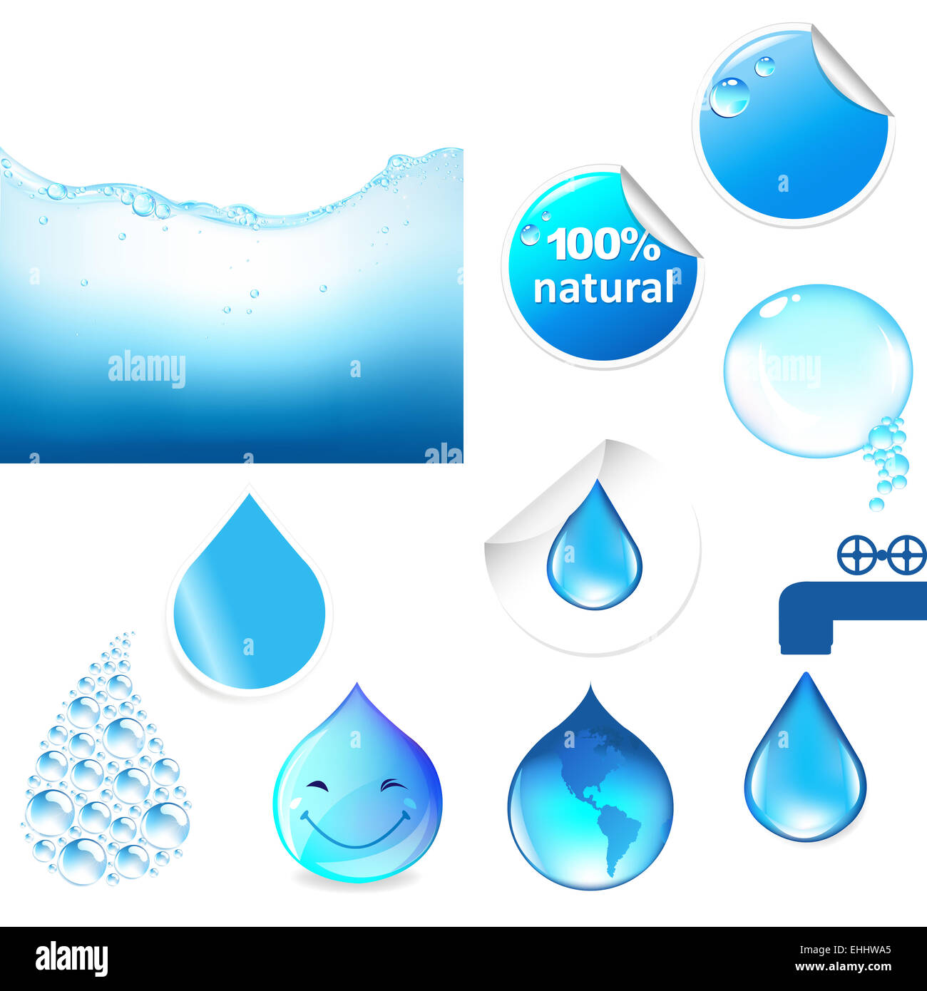 Water Symbols Set Stock Photo Alamy