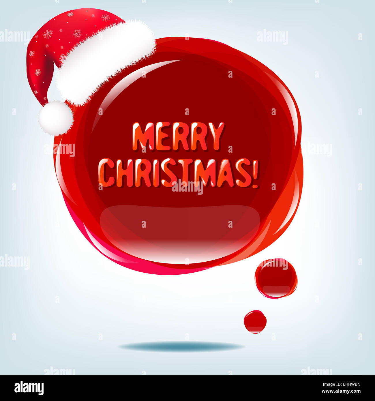 Glossy Red Xmas Cloud Bubble Speech Stock Photo - Alamy
