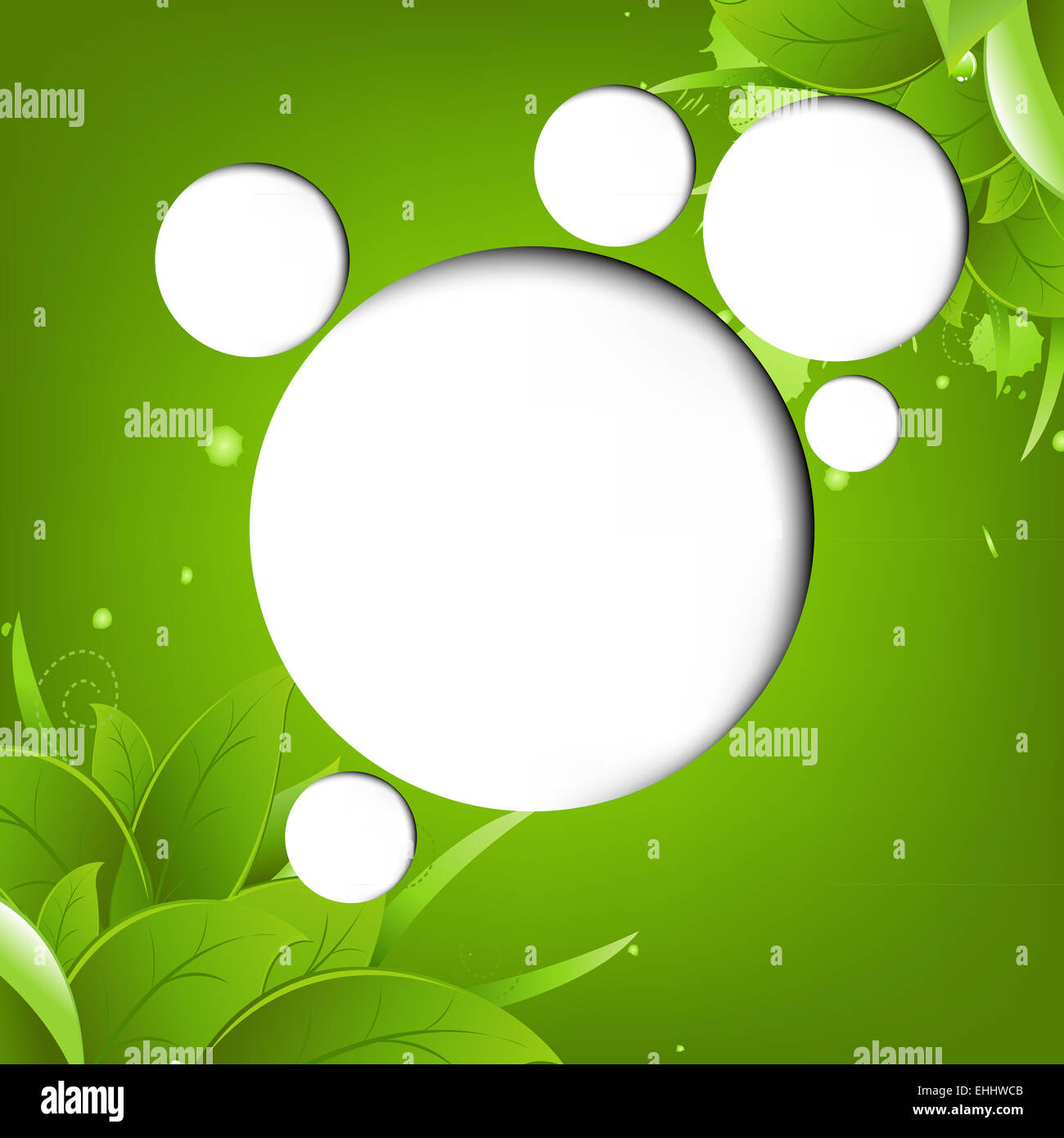 Green Eco Background With Web Speech Bubble Stock Photo - Alamy