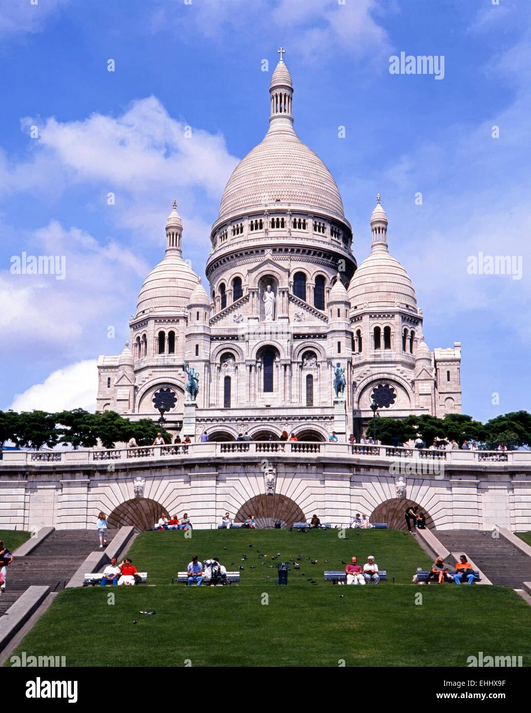 View of the Sacre Coeur Basilica, Paris, France, Western Europe. Stock Photo