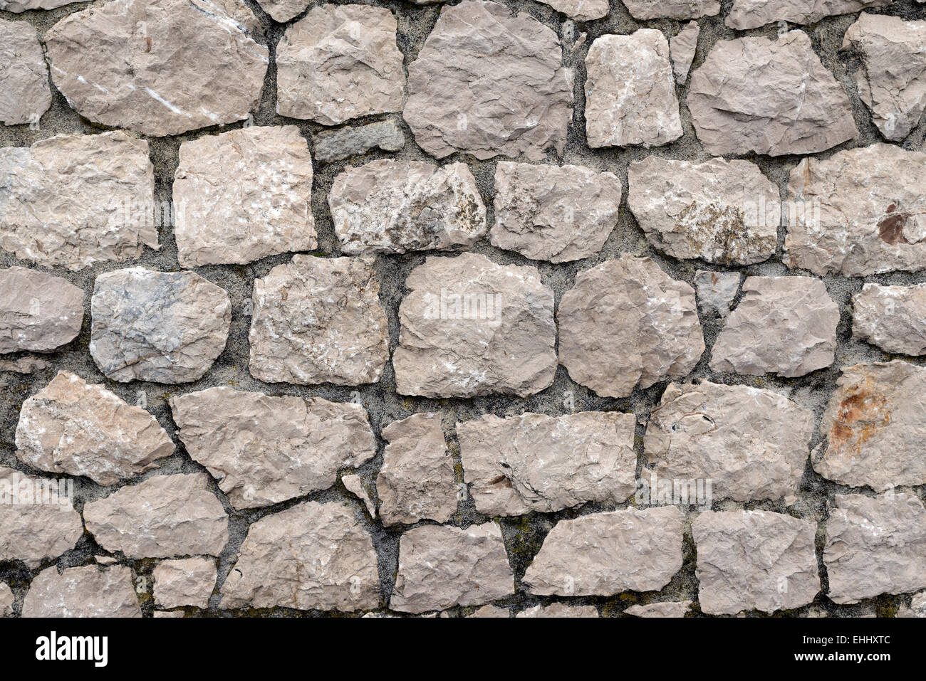 Background - Stacked Stone Wall. Stock Photo