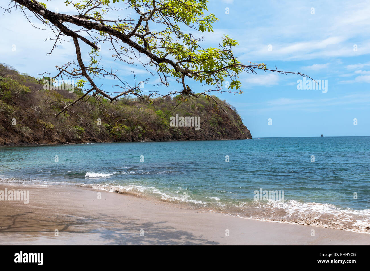 rocky coast of papagayo golf - Costa Rica Stock Photo