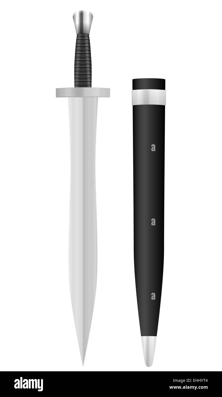 Sword on a white background. Vector illustration Stock Photo - Alamy
