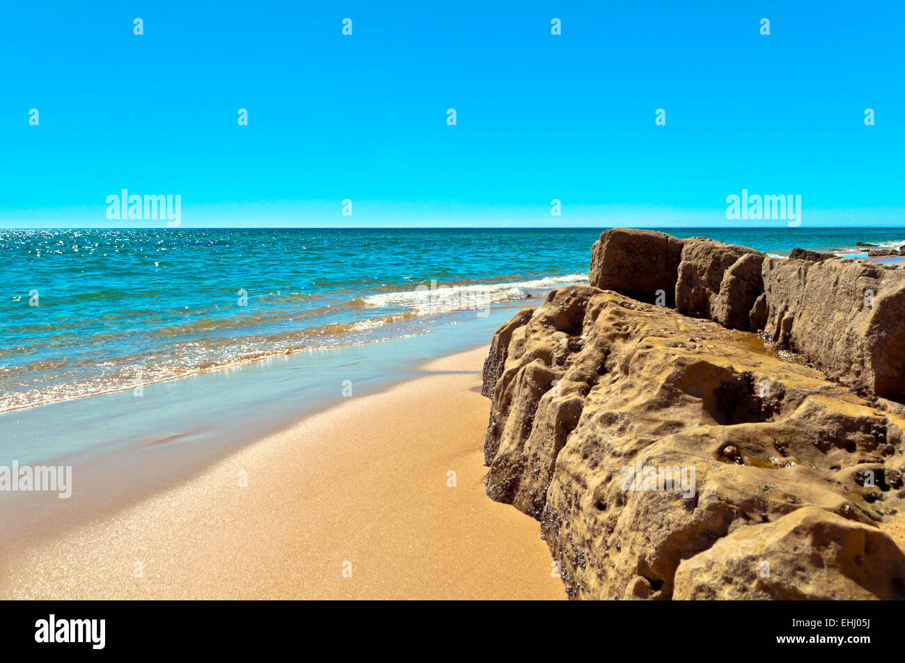 Beach in Portugal Stock Photo