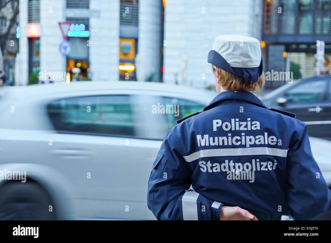 Police in South Tyrol Stock Photo