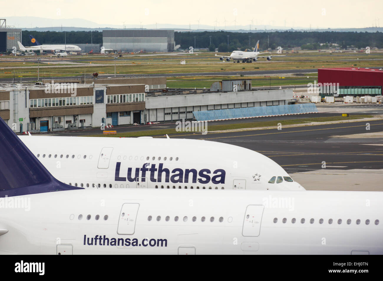 Two A380-Airplanes Stock Photo