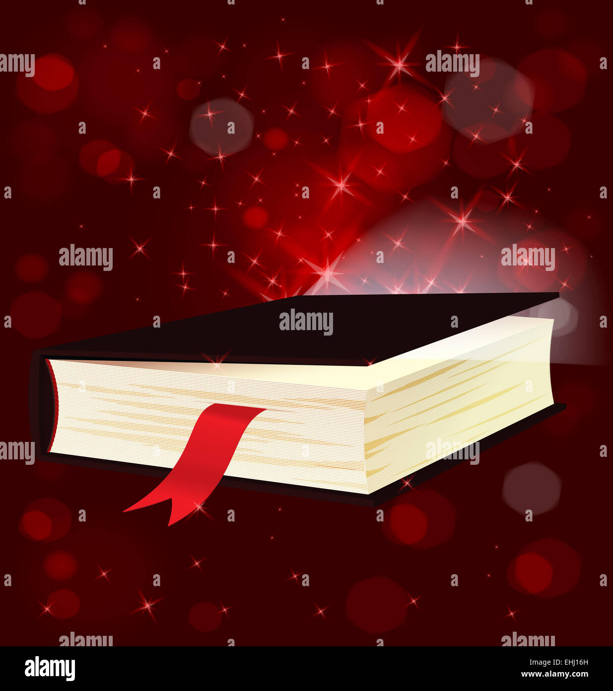 Open book with red ribbon hi-res stock photography and images - Alamy