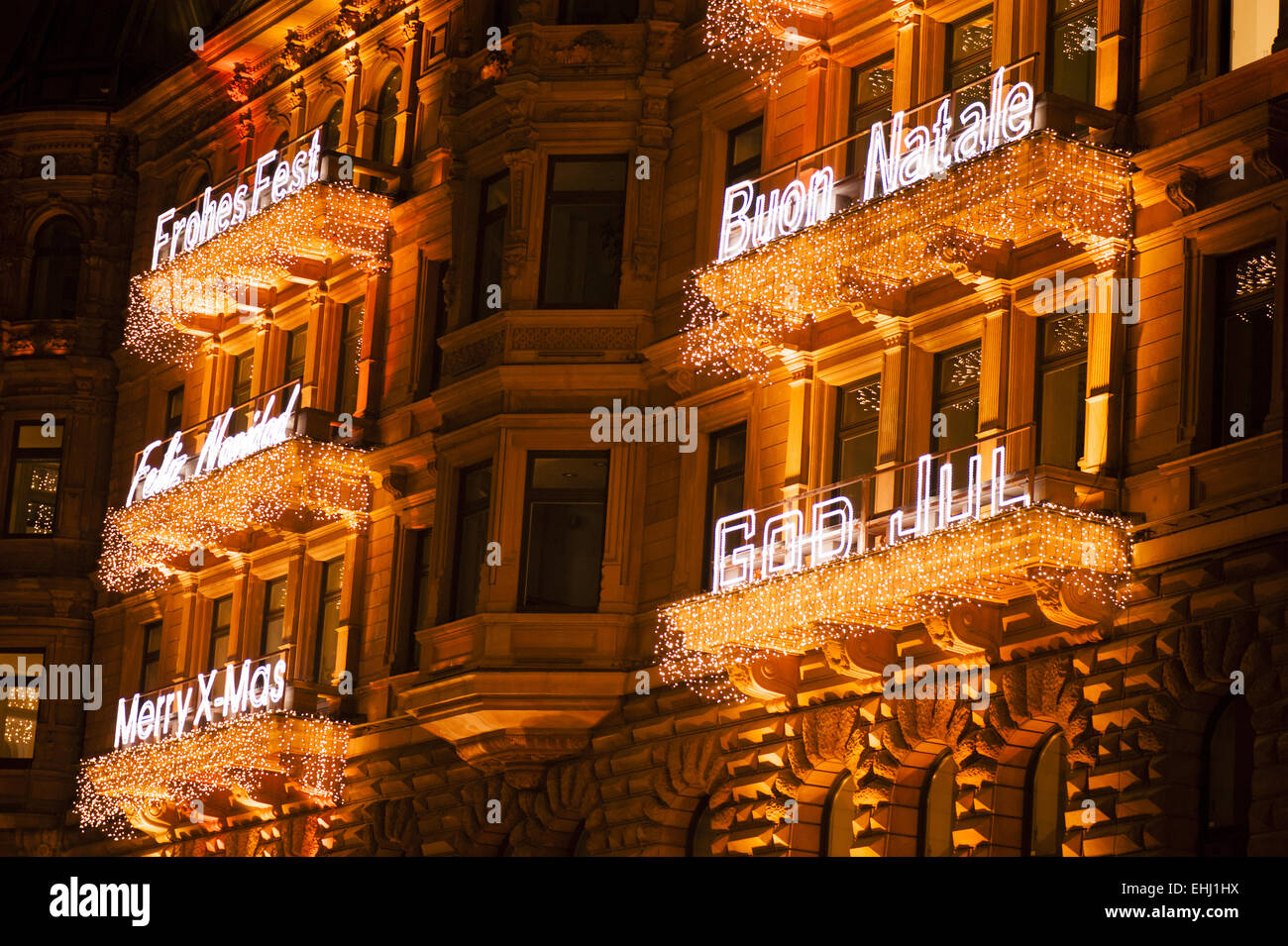 Christmas interior lighting Stock Photo