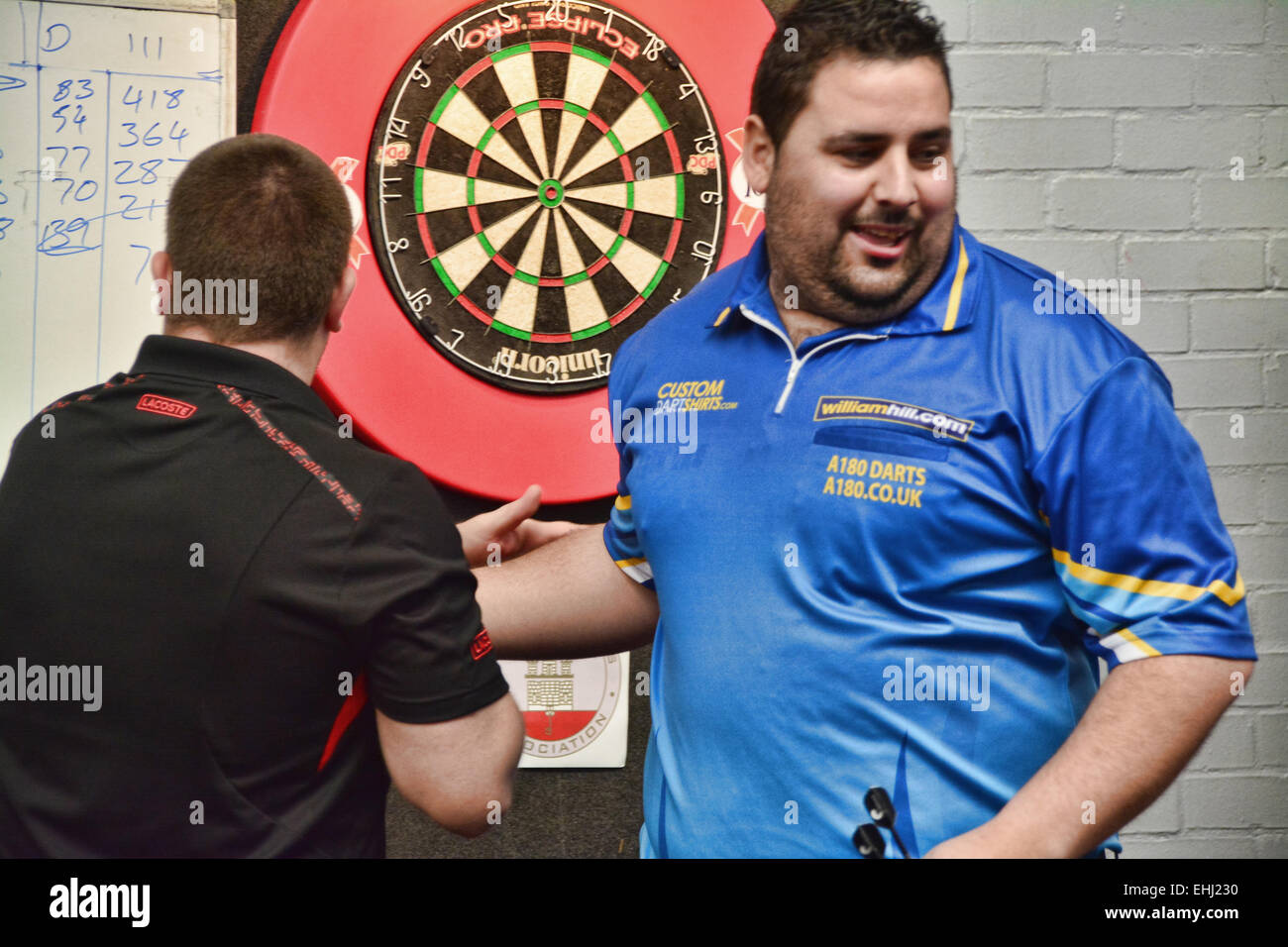 Gibraltar - 14th March 2015 - Dyson Parody, winner of the BDO Torremolinos  Darts Trophy this past week opened play at the Gibraltar Darts Open (X11)  2015 in Gibraltar with a straight