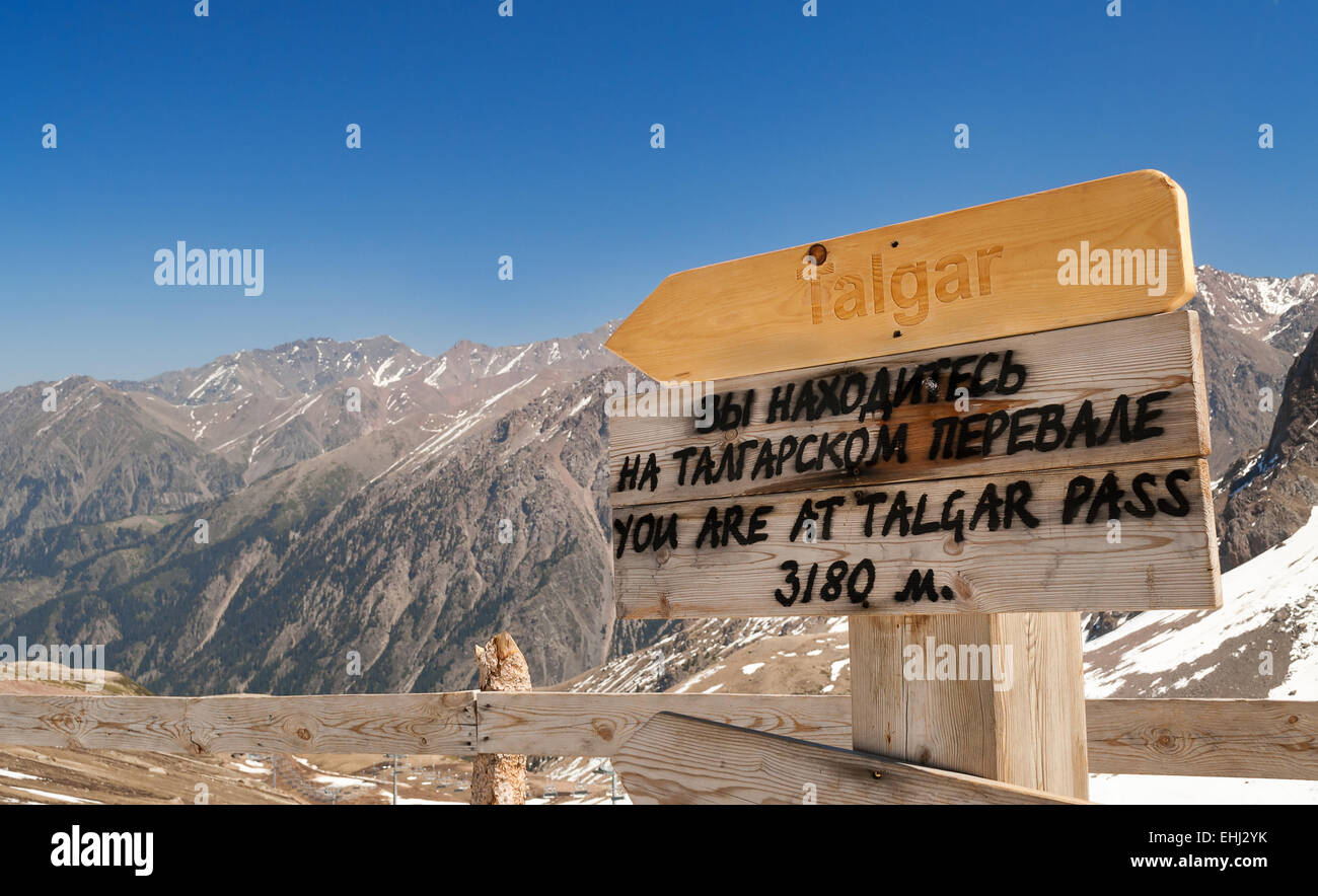 Talgar Pass. Shymbulak resort. Stock Photo