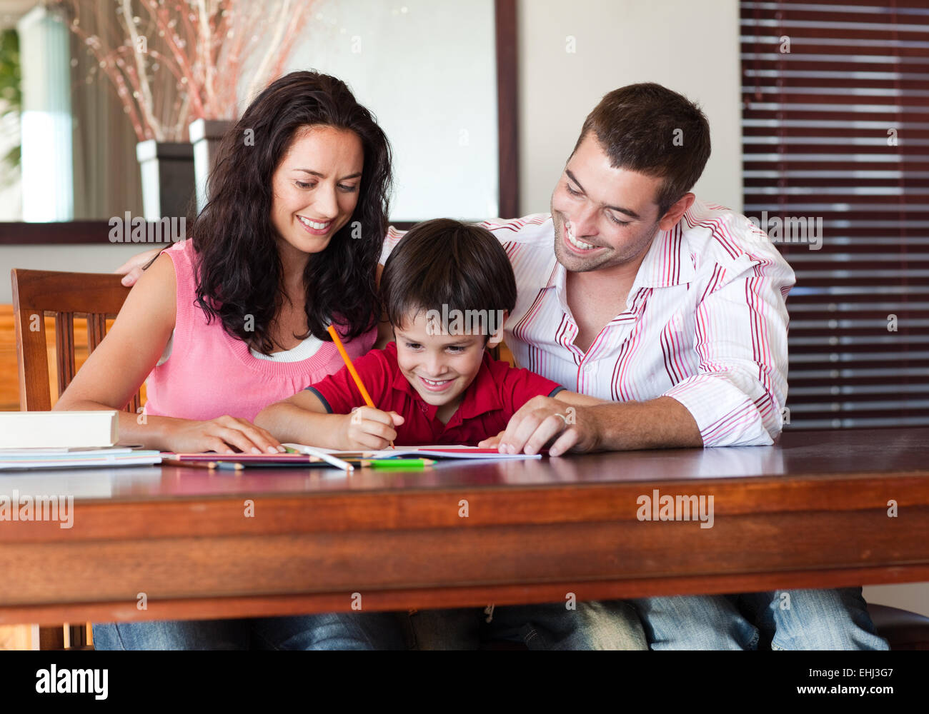 Elegant father and son smiling hi-res stock photography and images - Alamy
