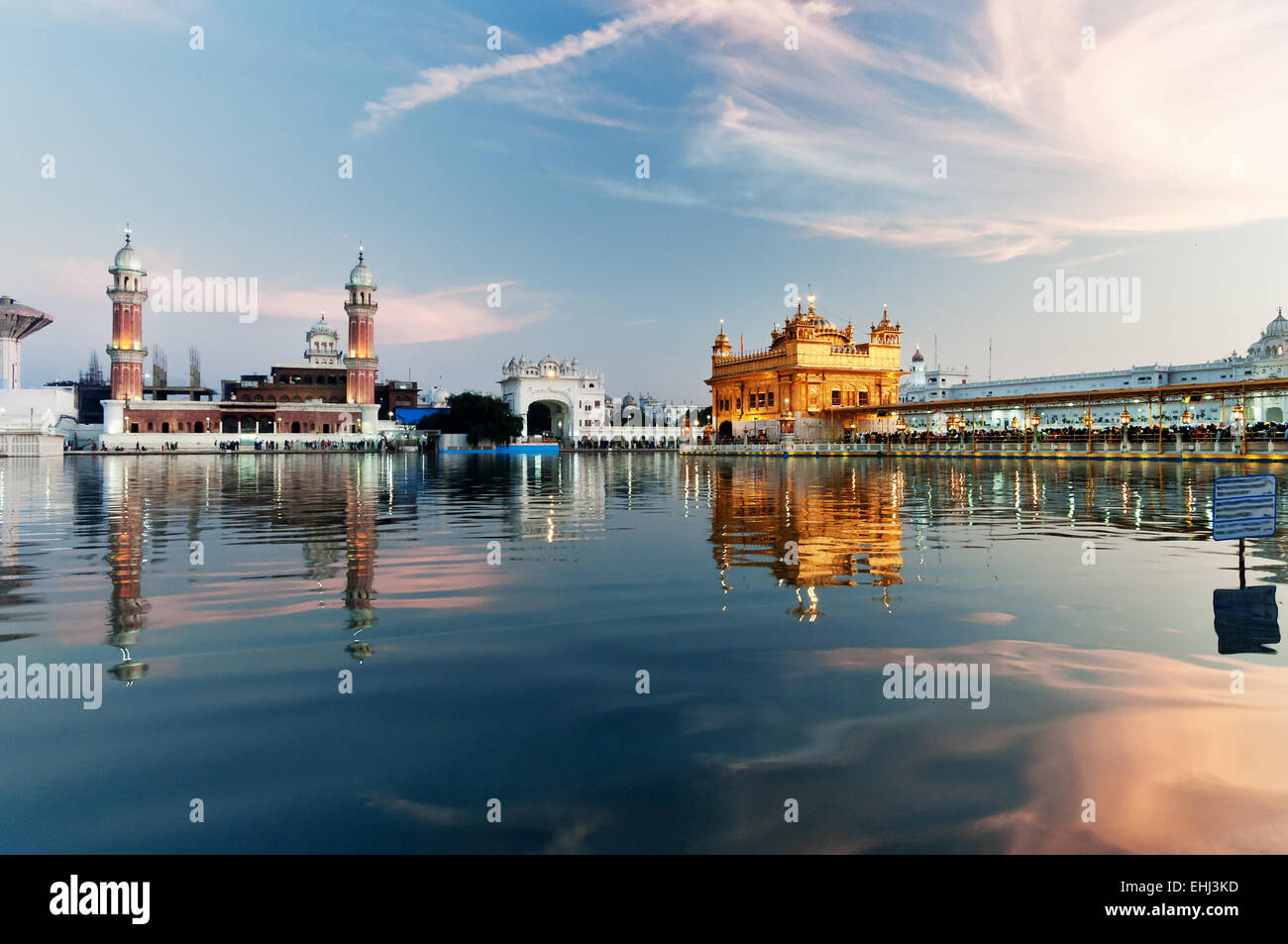 Golden Temple (Harmandir Sahib also Darbar Sahib) in the evening. Amritsar. Punjab. India Stock Photo - Alamy Golden Temple (Harmandir Sahib also Darbar Sahib) in the evening. Amritsar. Punjab. India Stock Photo - Alamy