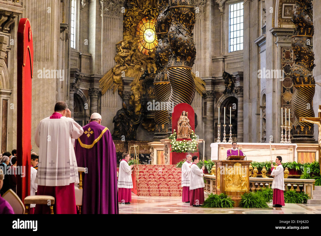 Vatican City St Peter's Basilica 13th March 2015. Pope Francis Celebration of Penance, and announcement Holy Year 2015-2016 Credit:  Realy Easy Star/Alamy Live News Stock Photo