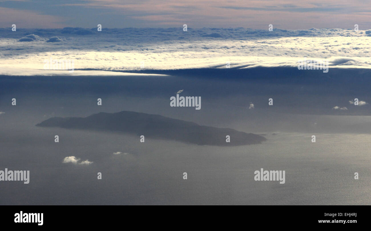 Kapiti Island aerial New Zealand Stock Photo