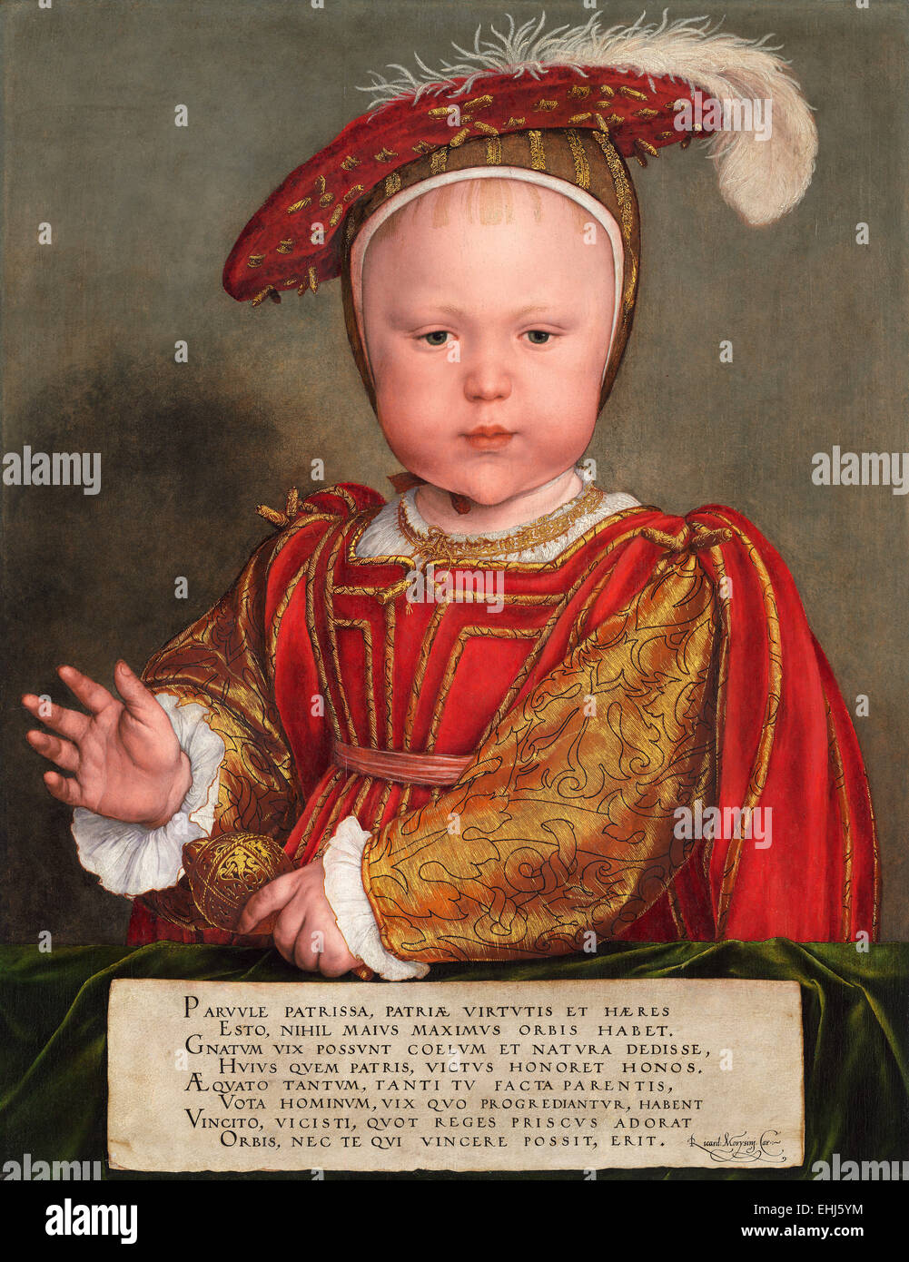Portrait of Edward VI as a Child Stock Photo