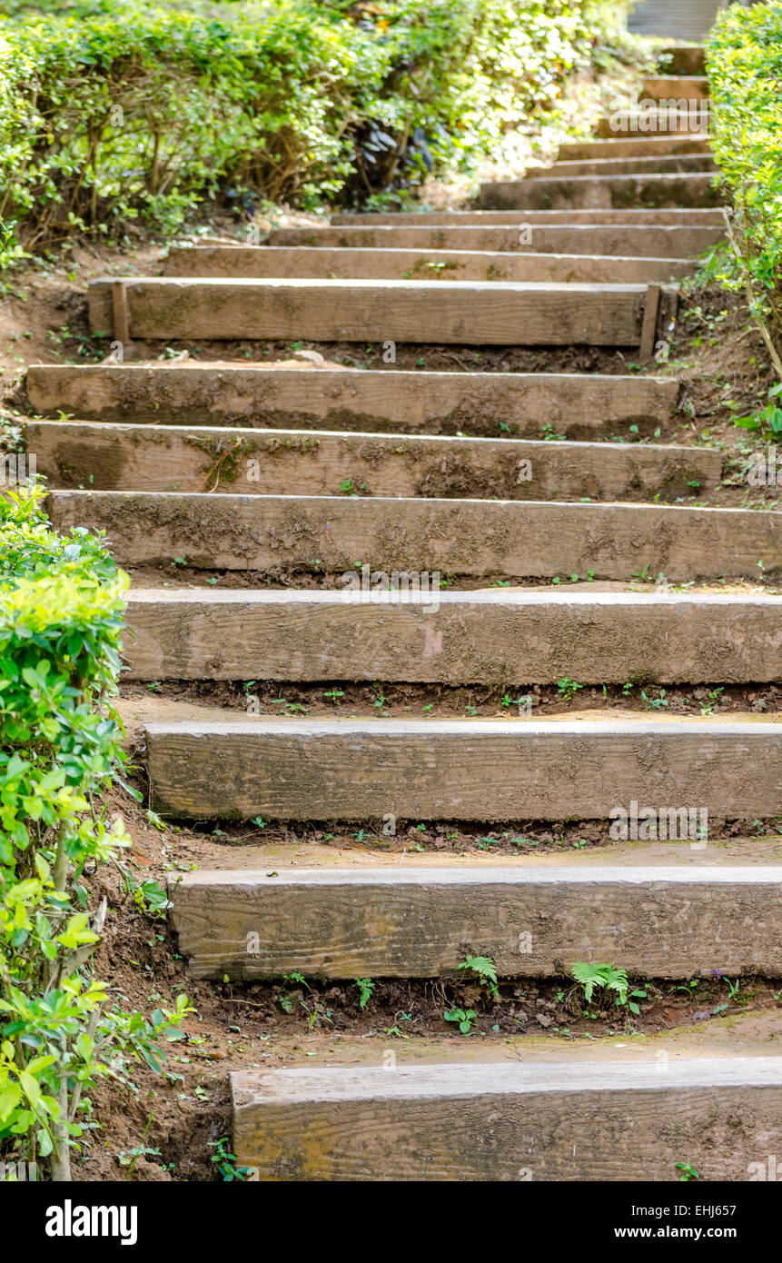 Ground or clay stair Stock Photo