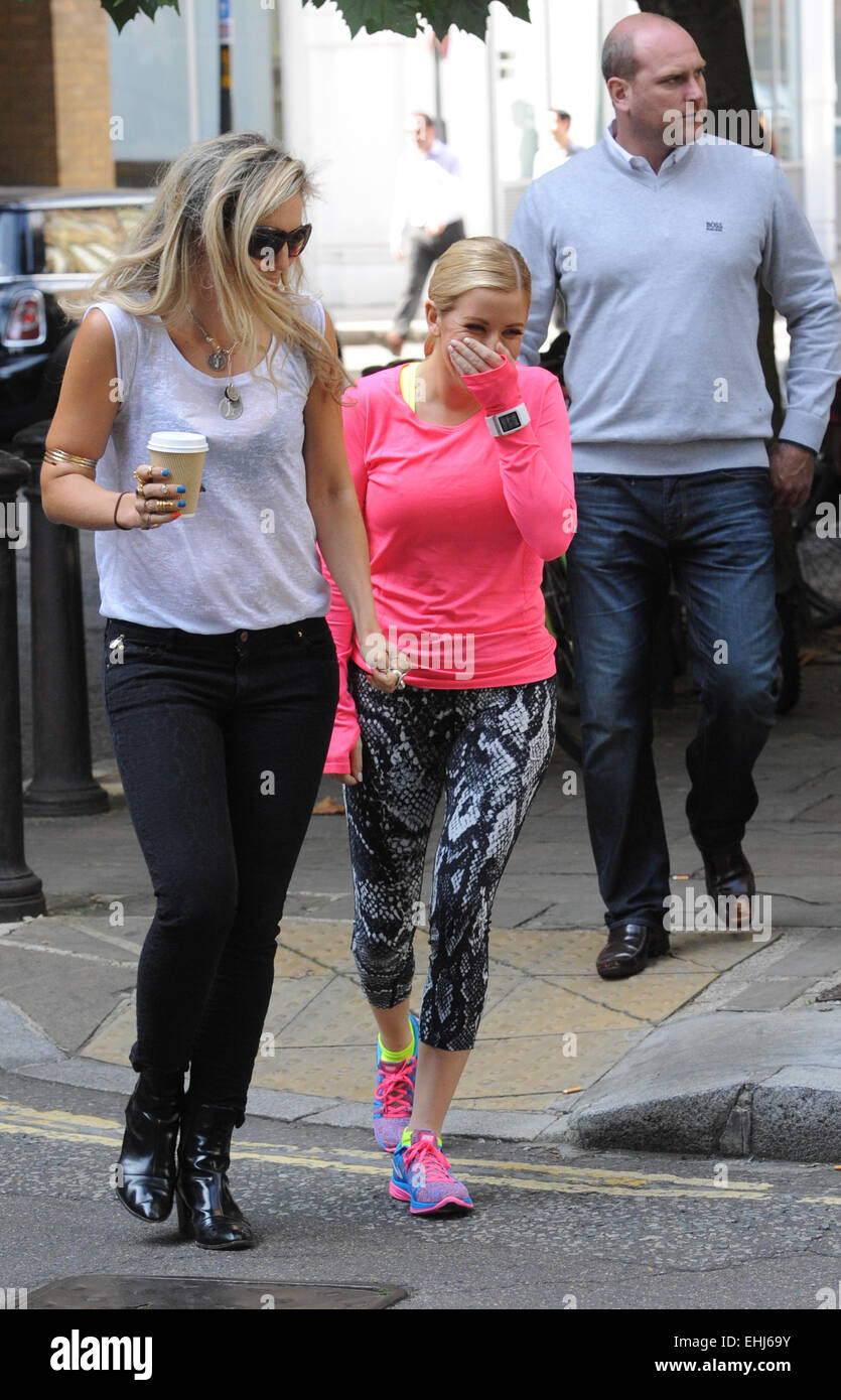 Ellie Goulding shooting a Nike TV commercial in Tower Hill london  Featuring: Ellie Goulding shooting a Nike TV Where: London, United Kingdom  When: 09 Sep 2014 Stock Photo - Alamy