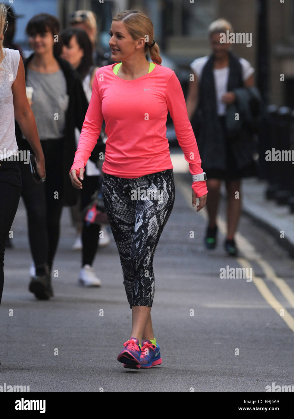 Ellie Goulding shooting a Nike TV commercial in Tower Hill london Stock  Photo - Alamy