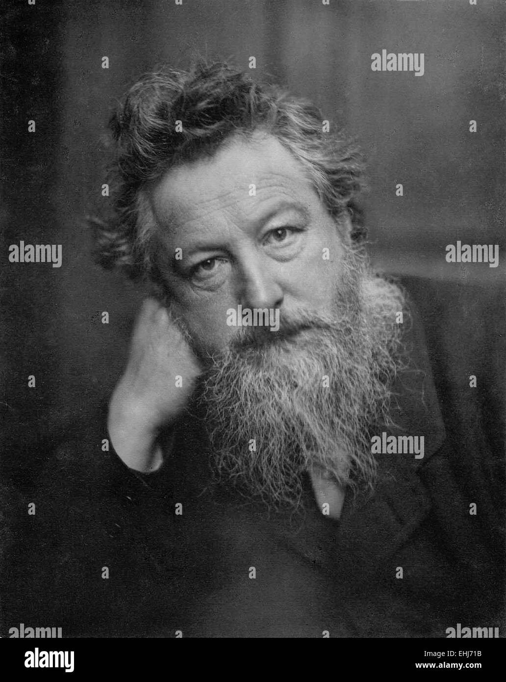 William Morris, English textile designer, poet, novelist and socialist activist. Stock Photo