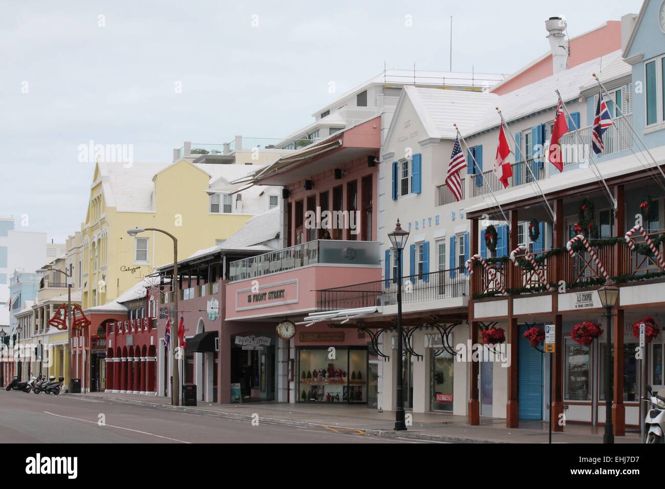 Front Street, Hamilton, Bermuda Stock Photo