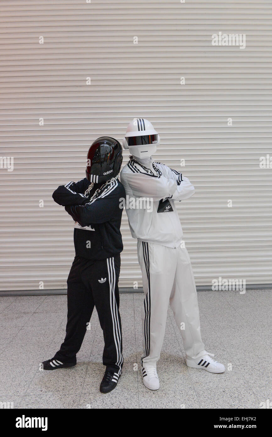 Excel, London UK. 14th March 2015. Daft Punk. Cosplay is on display the  London Super Comic Convention being held at London's Excel this weekend.  Credit: Matthew Chattle/Alamy Live News Stock Photo -